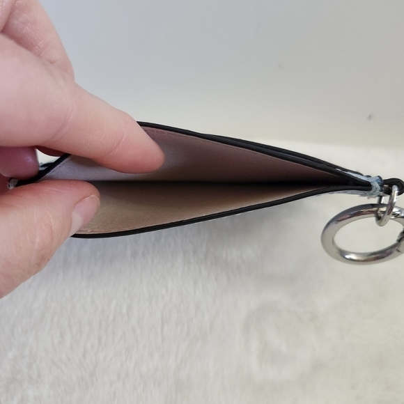 Nine West Leather Aqua Light Baby Blue Card Cash Case Wallet - Picture 8 of 8